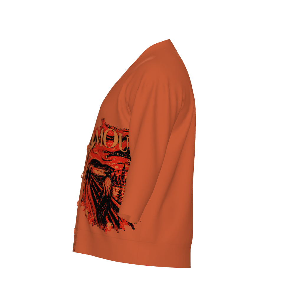 THE SCREAM Unisex Plus Size Cardigan