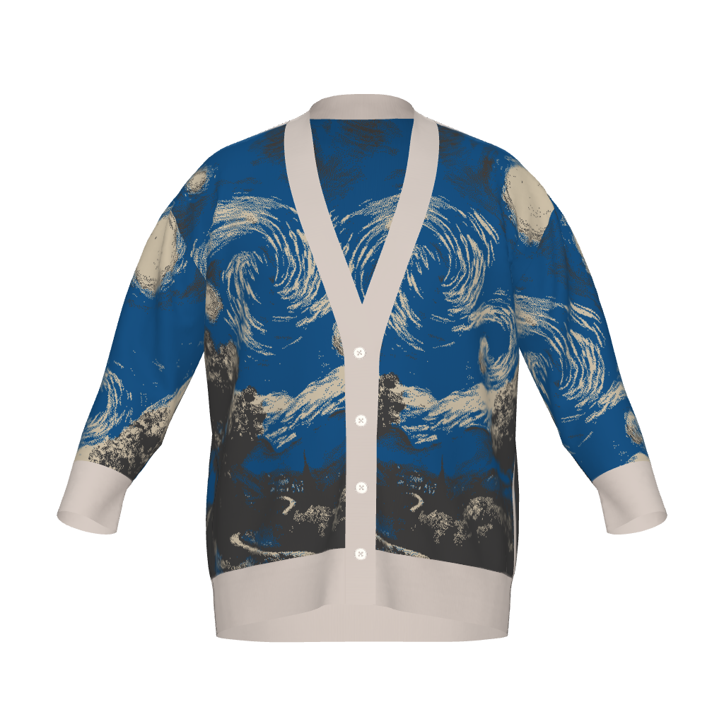 VAN GOGH Unisex Plus Size Cardigan