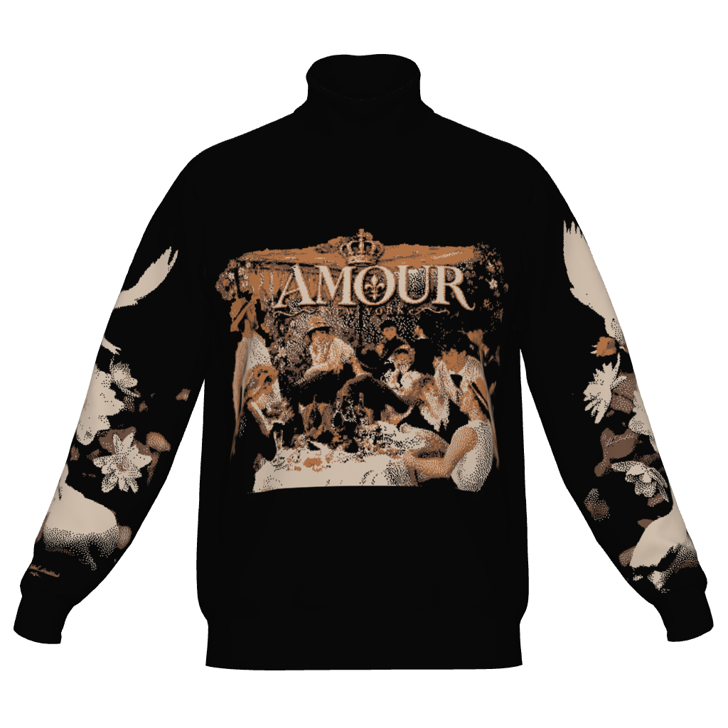 luncheon the bloating part Unisex Turtle Neck Sweater
