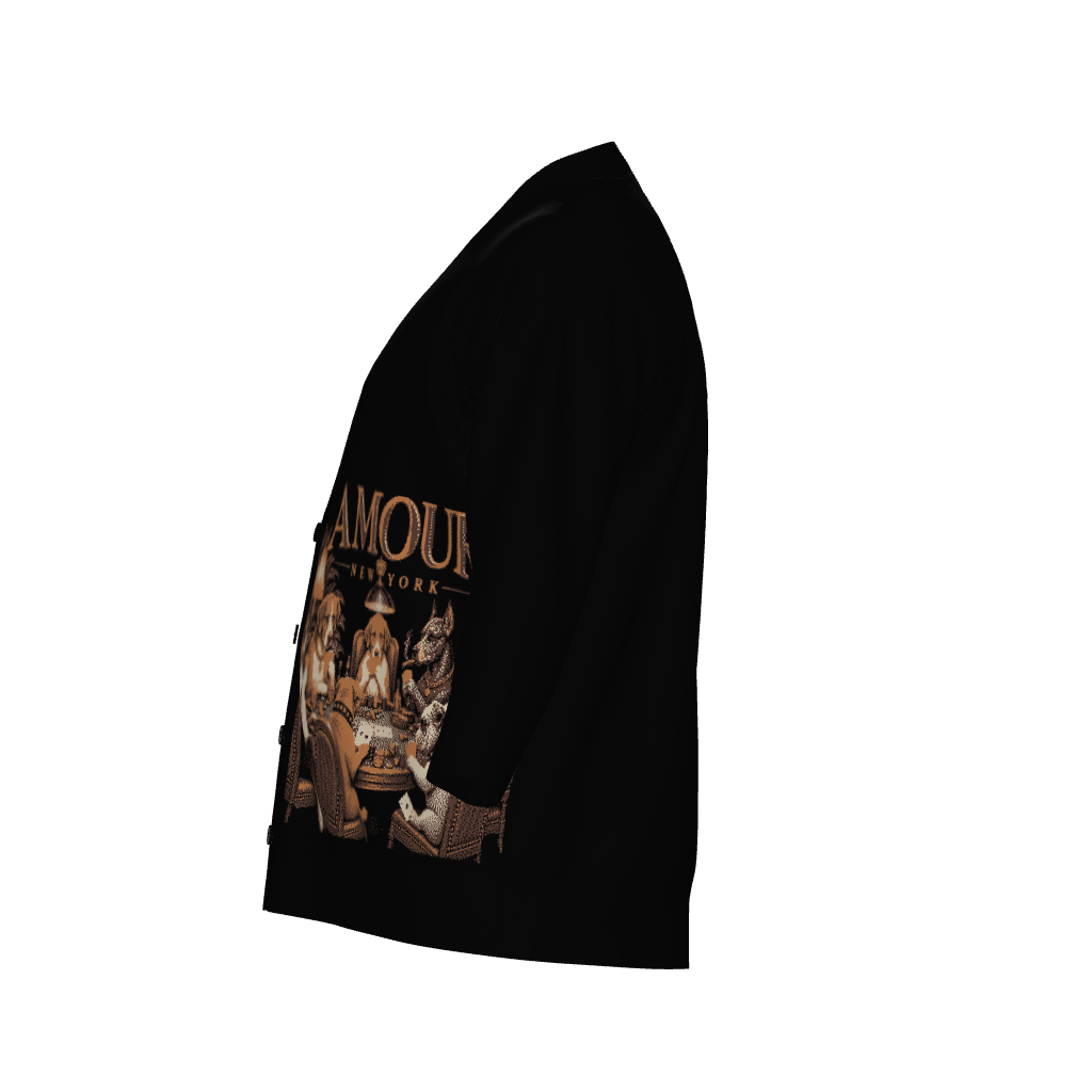 DOGS PLAYING POKER Unisex Plus Size Cardigan