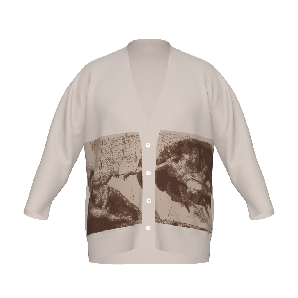 MICHEAL ANGELO THE BIRTH OF ADAM Unisex Plus Size Cardigan