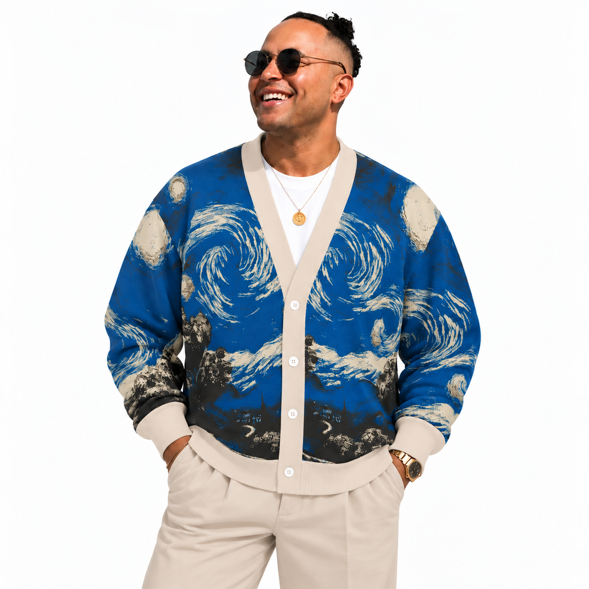 VAN GOGH Unisex Plus Size Cardigan