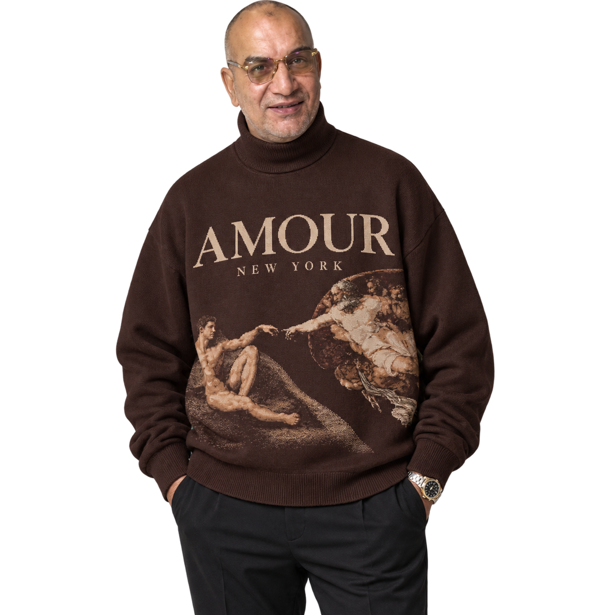 MICHEAL ANGELO Unisex Turtle Neck Sweater