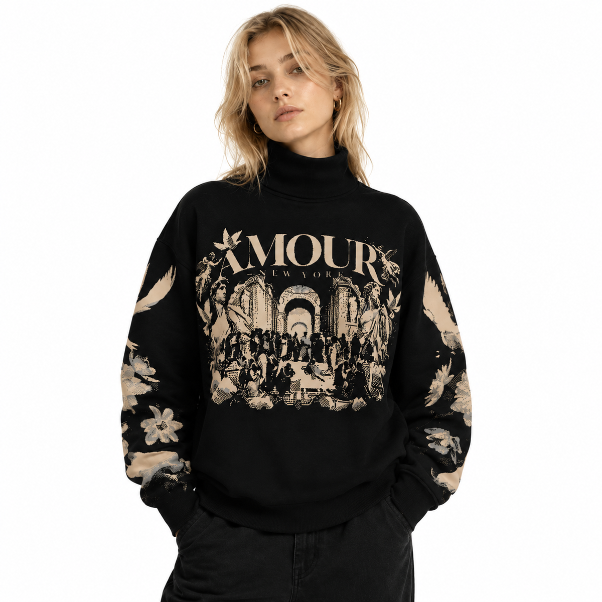 School of Athens by Rafael Unisex Turtle Neck Sweater