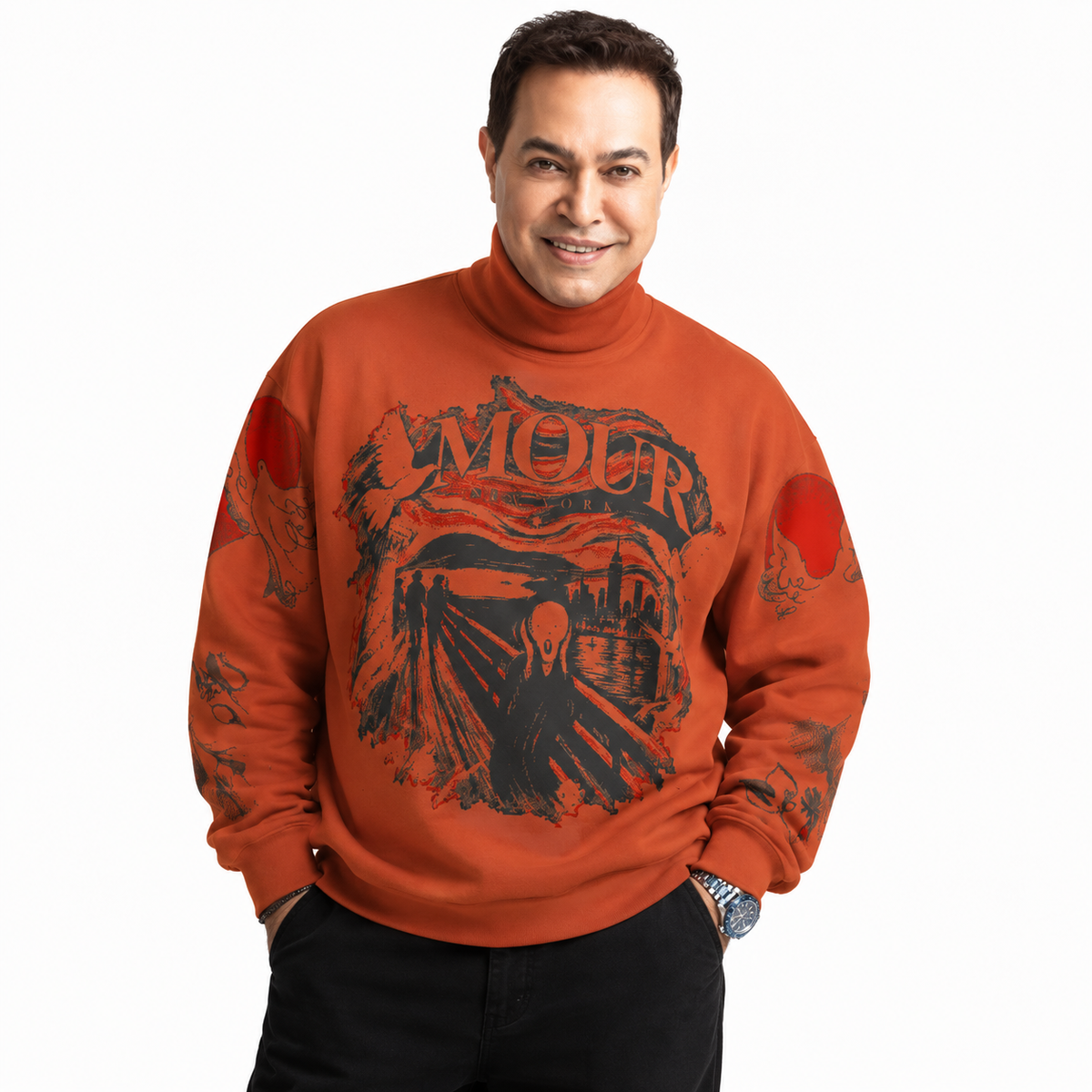 The Scream Unisex Turtle Neck Sweater