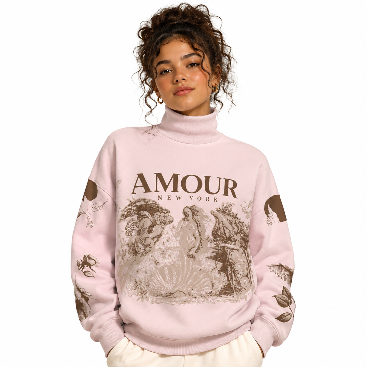 The Birth of Venus Unisex Turtle Neck Sweater