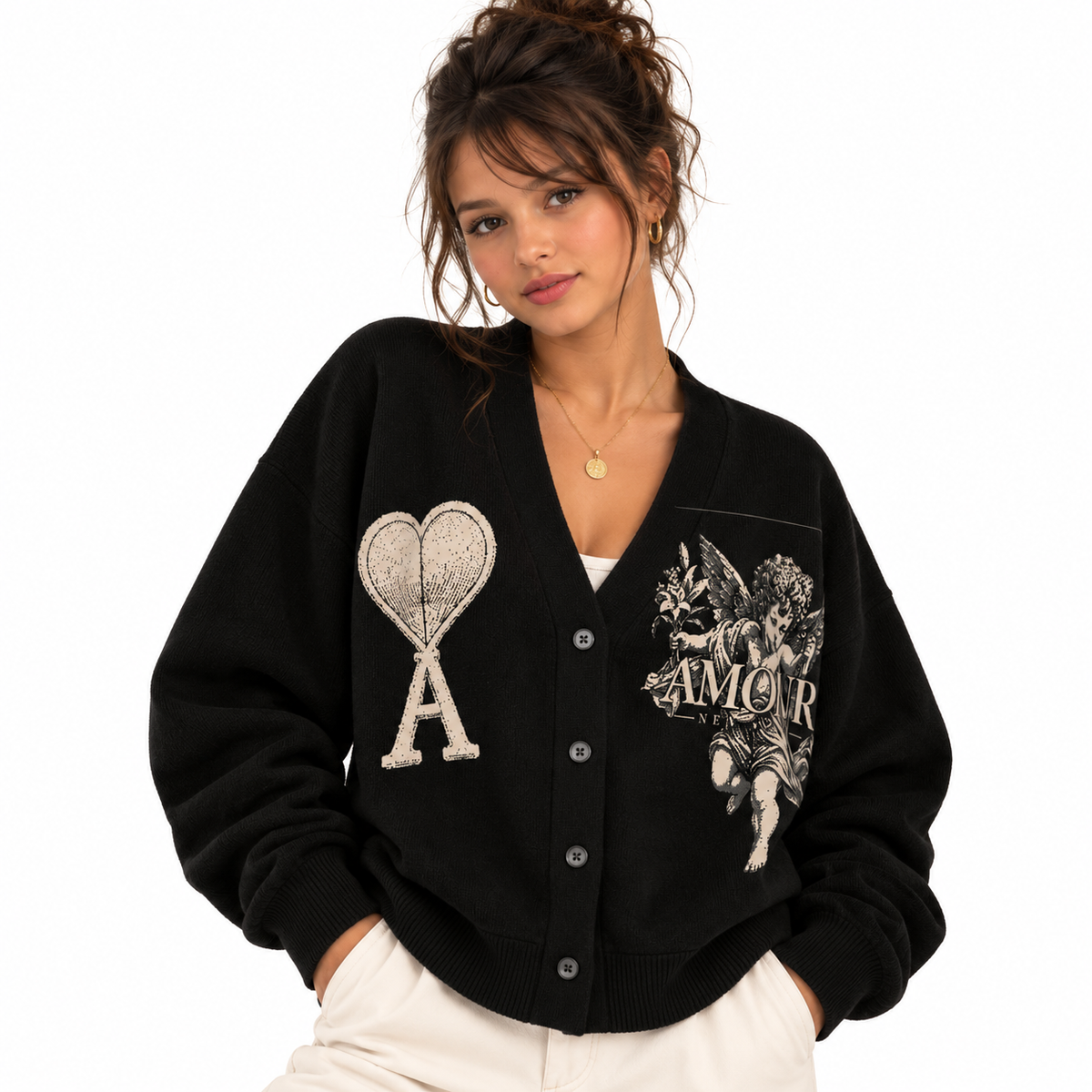 CUPID Unisex Plus Size Cardigan