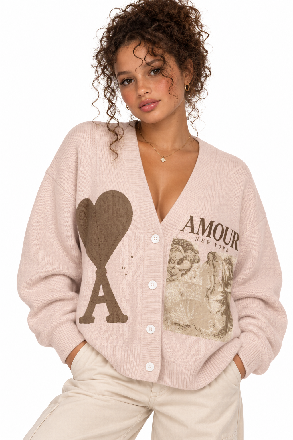 THE BIRTH OF VENUS Unisex Plus Size Cardigan