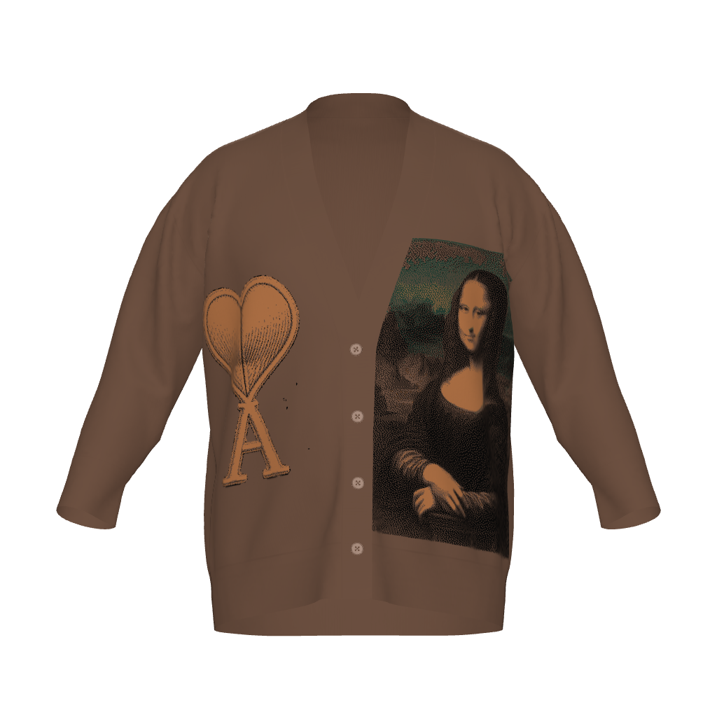 MONA LISA Unisex Plus Size Cardigan